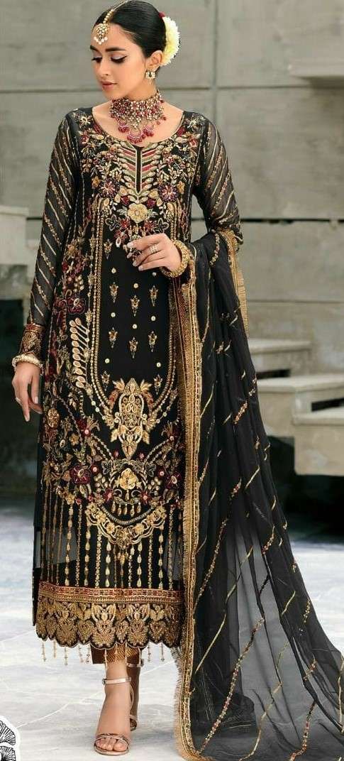 Zaha Design No 10031 Georgette Heavy Embroidered Pakistani Suit