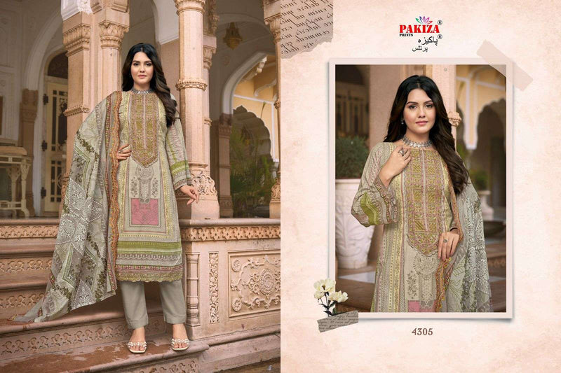 Pakiza Prints Azra Vol 43 Lawn Cotton Embroidered Fancy Suit