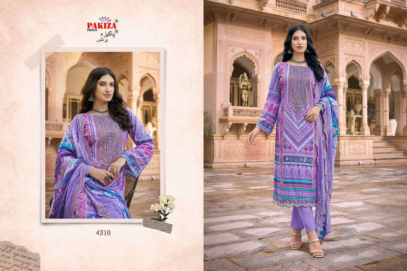 Pakiza Prints Azra Vol 43 Lawn Cotton Embroidered Fancy Suit