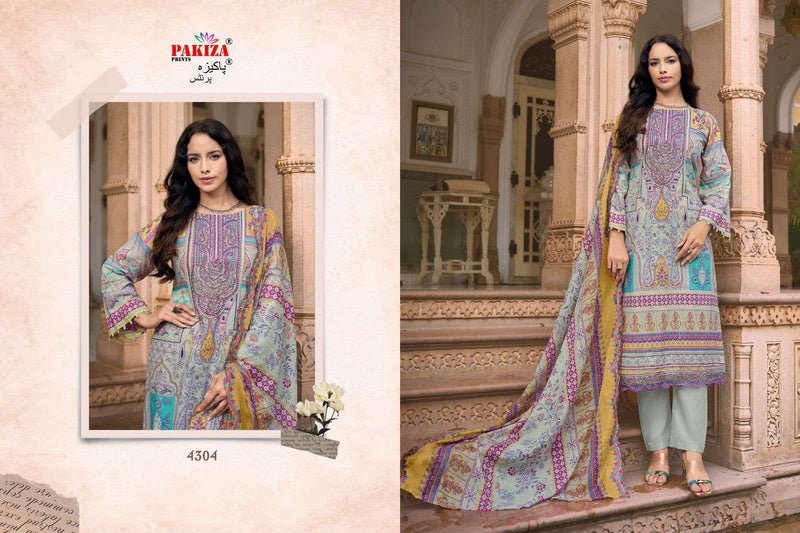 Pakiza Prints Azra Vol 43 Lawn Cotton Embroidered Fancy Suit