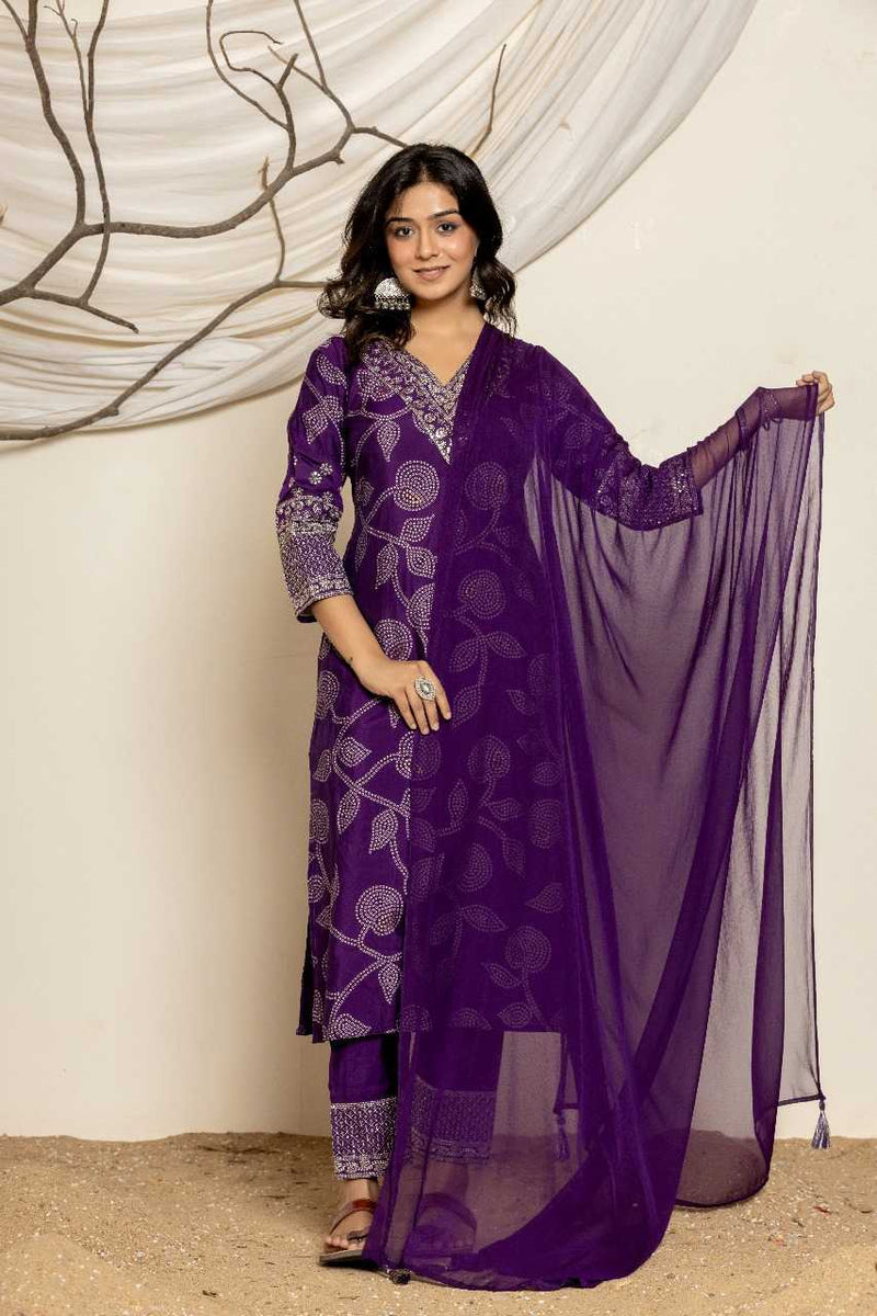 P R Clothing 2127 Muslin Zari Embroidery Work Casual Wear Suit