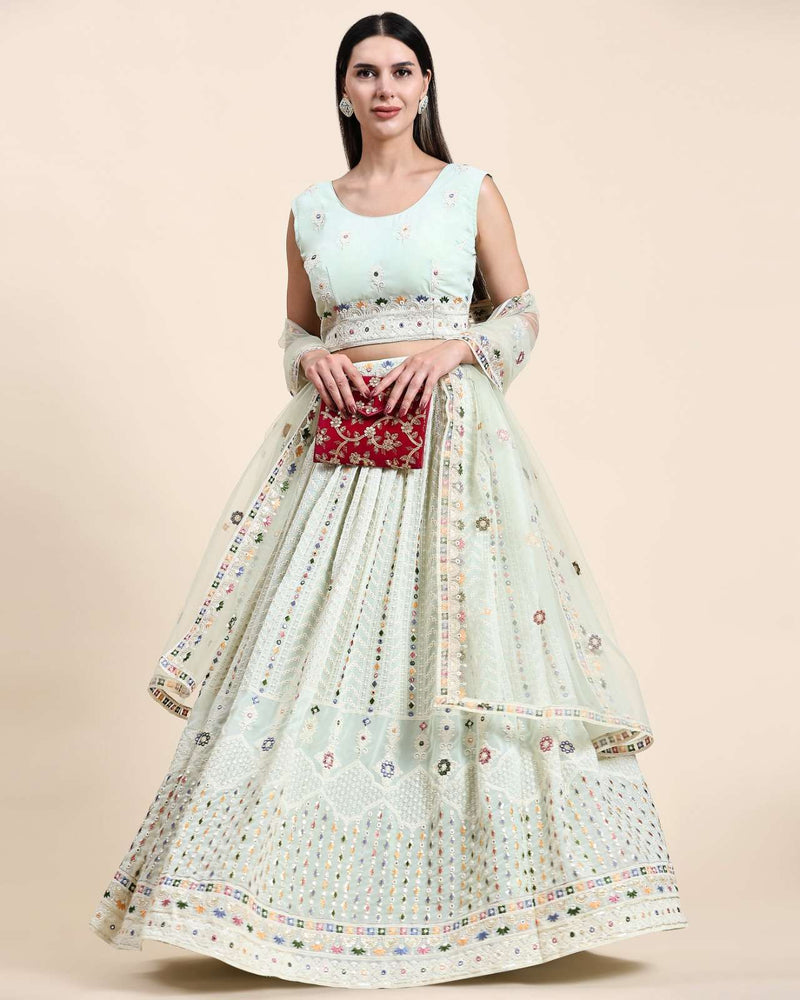 Monalisa Rani Shade Lakhnavi Work Inspired Lehenga, Lehnga, Dresses,  Wedding Wear, Indian Outfit