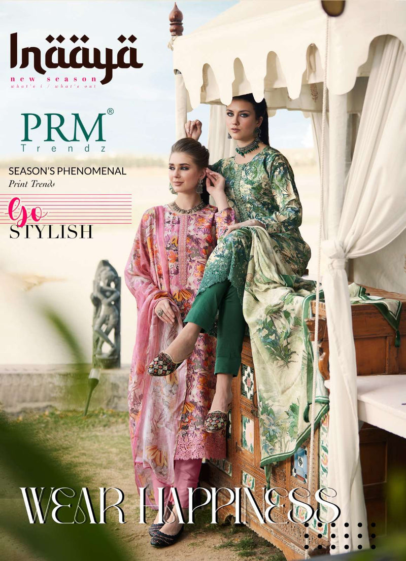 Prm Trendz Inaaya Muslin Digital Print Embroidery Work Fancy Salwar Suit