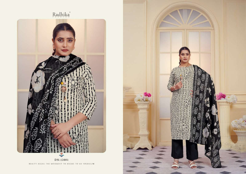 Radhika Fashion All Black Jam Cotton Designer Print Salwar Suit