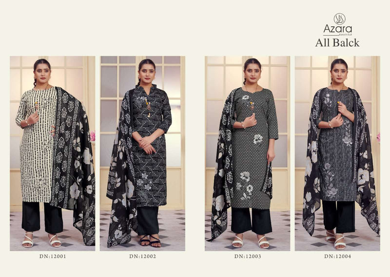 Radhika Fashion All Black Jam Cotton Designer Print Salwar Suit