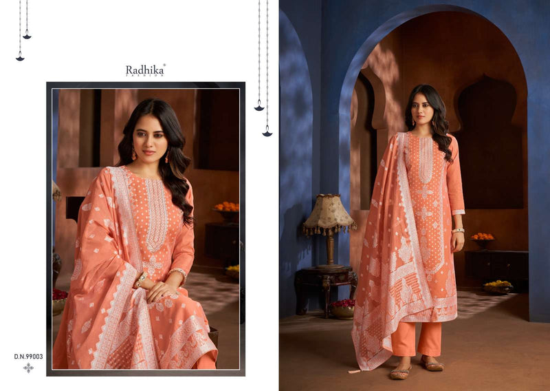 Radhika Fashion Banarashi Adah Cotton Jacqard Fancy Suit