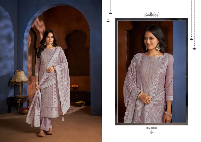 Radhika Fashion Banarashi Adah Cotton Jacqard Fancy Suit