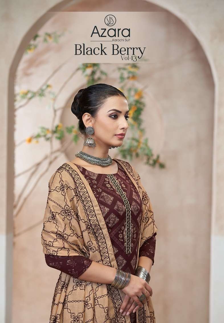 Radhika Fashion Black Berry Vol 14 Cotton Fancy Daily Wear Salwar Suit