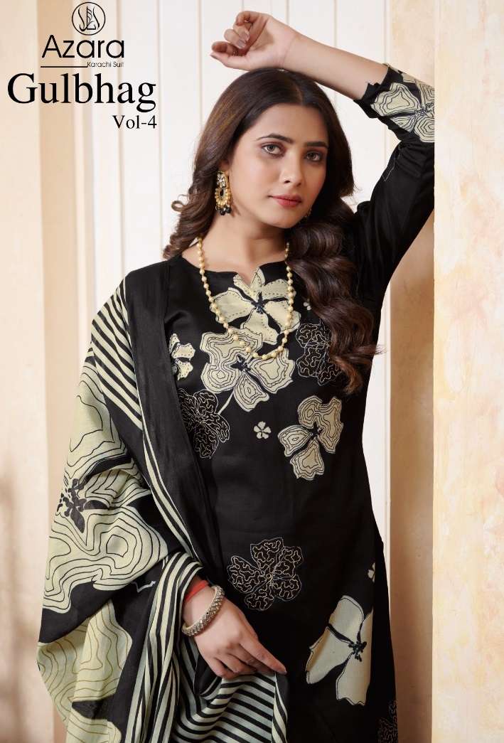 Azara Gulbagh Vol 4 Jam Cotton Designer Print Fancy Salwar Suit