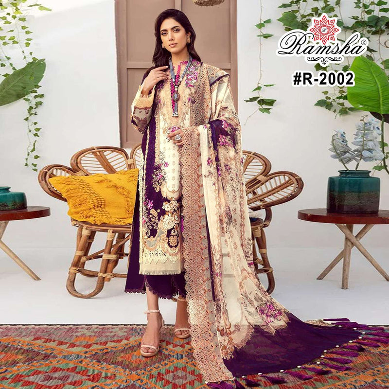 Ramsha Firdous Lawn Collection Cambric Cotton Embroidery Pret Kurti