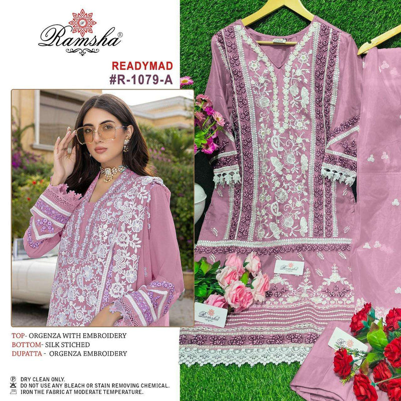 Ramsha R 1079 Organza Embroidery Party Weare Pret Suit Collection