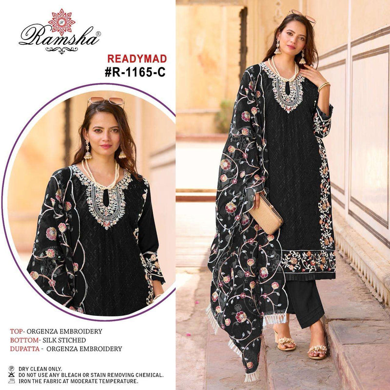 Ramsha R 1165 Nx Organza Embroidery Designer Heavy Party Wear Suit