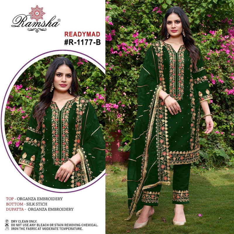 Ramsha R 1177 Organza Embroidery Designer Pakistani Pret Kurti Set