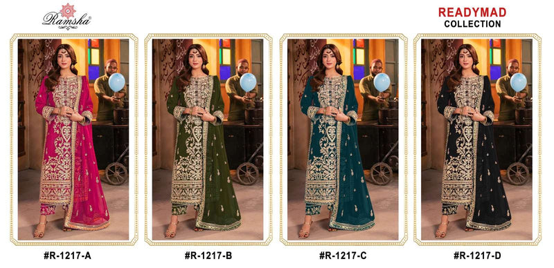 Ramsha R 1217 Georgette Heavy Embroidery Designer Pret Suit Collection