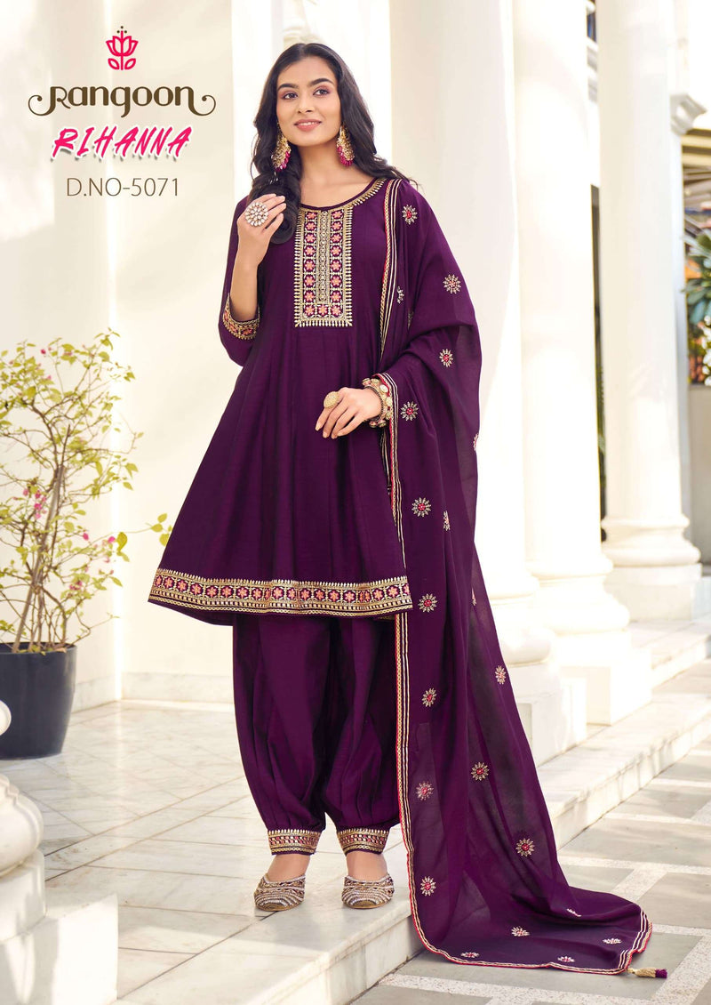 Rangoon Rihanna Silk Designer Party Wear Set