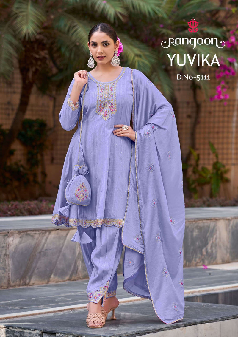 Rangoon Yuvika Viscose With Fancy Embroidery Work Designer Readymade Suit