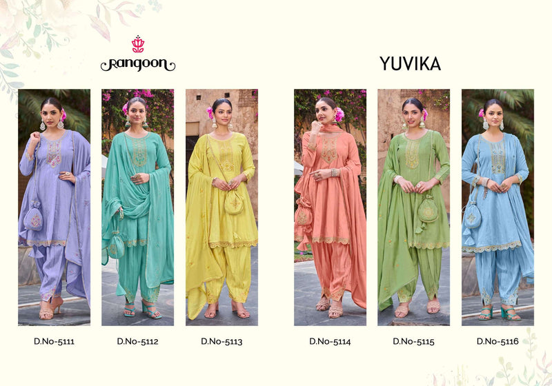 Rangoon Yuvika Viscose With Fancy Embroidery Work Designer Readymade Suit