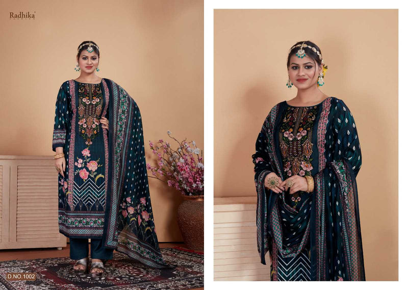 Radhika Creation Razo Maslin Digitel Print Embroidery Work Pakistani Salwar Suit