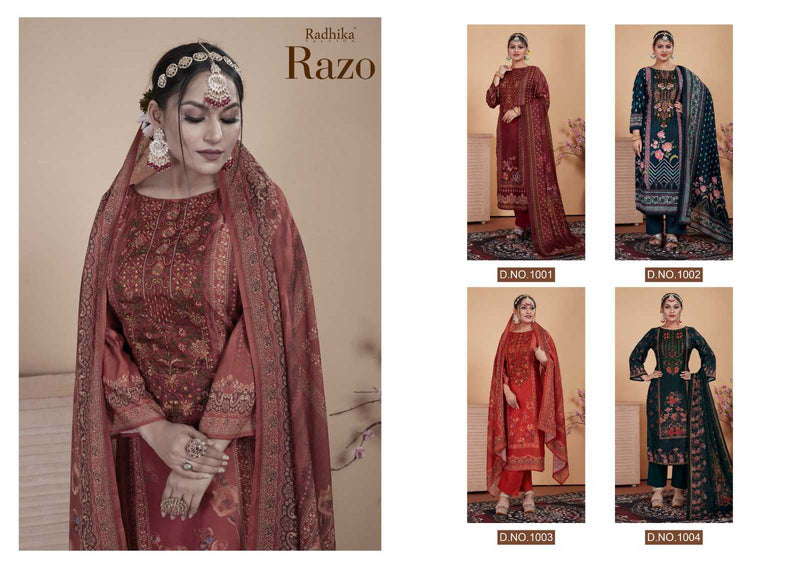 Radhika Creation Razo Maslin Digitel Print Embroidery Work Pakistani Salwar Suit