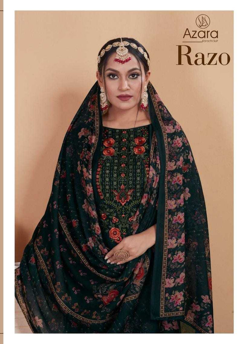 Radhika Creation Razo Maslin Digitel Print Embroidery Work Pakistani Salwar Suit