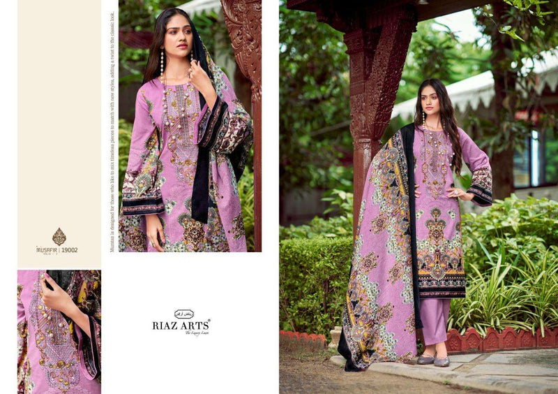 Riaz Arts Musafir Vol 14 Lawn Cotton Pakistani Embroidery Fancy Salwar Kameez