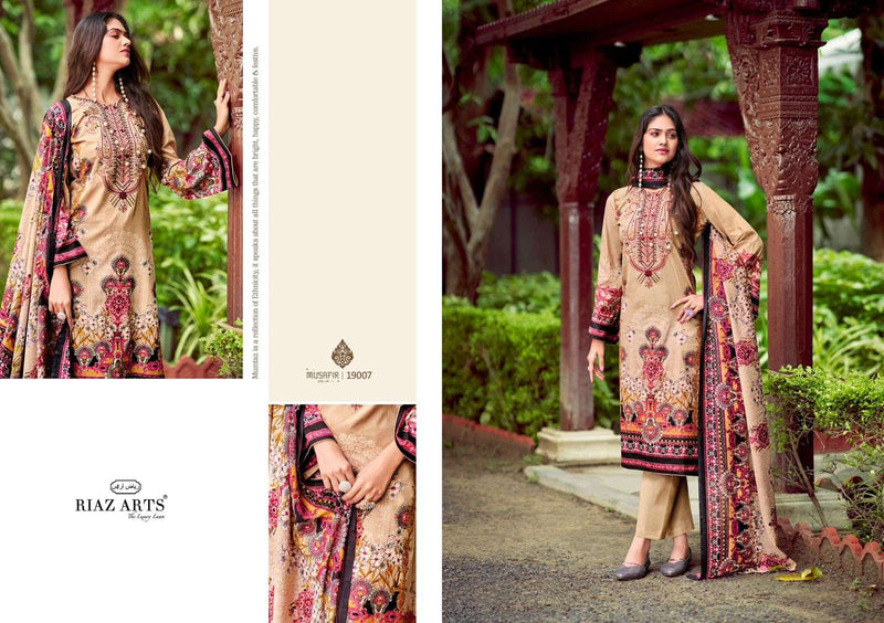 Riaz Arts Musafir Vol 14 Lawn Cotton Pakistani Embroidery Fancy Salwar Kameez