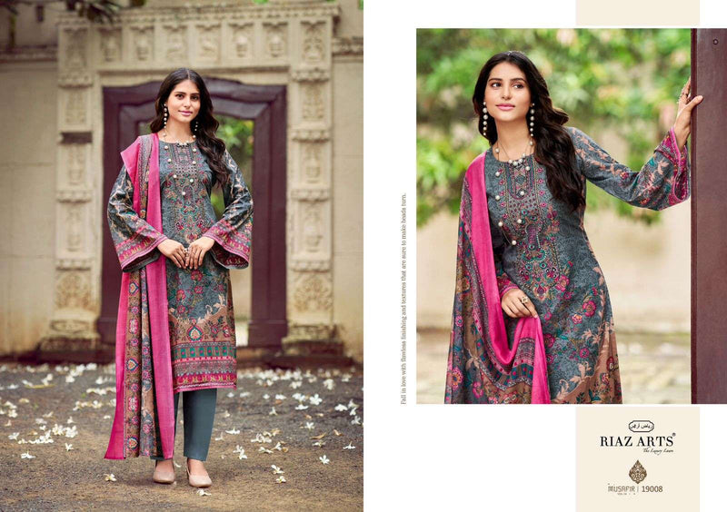 Riaz Arts Musafir Vol 14 Lawn Cotton Pakistani Embroidery Fancy Salwar Kameez