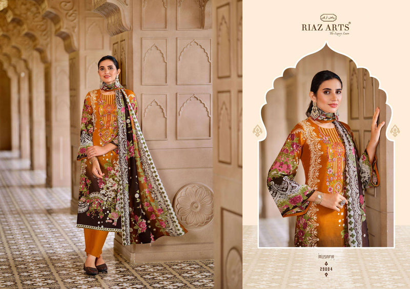 Riaz Arts Musafir Vol 18 Lawn Cotton Heavy Pakistani Embroidery Salwar Suit