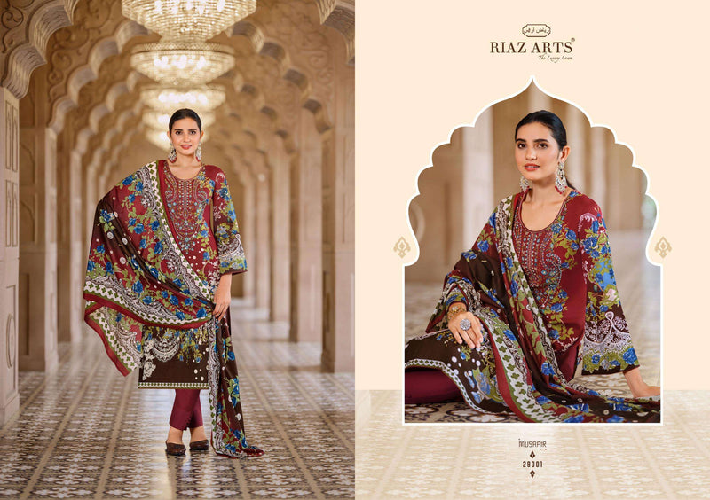 Riaz Arts Musafir Vol 18 Lawn Cotton Heavy Pakistani Embroidery Salwar Suit