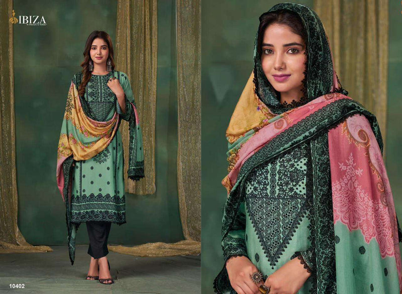 Riyasat Vol 2 By Ibiza Suit Digital Print With Handwork Pakistani Salwar Kameez Material