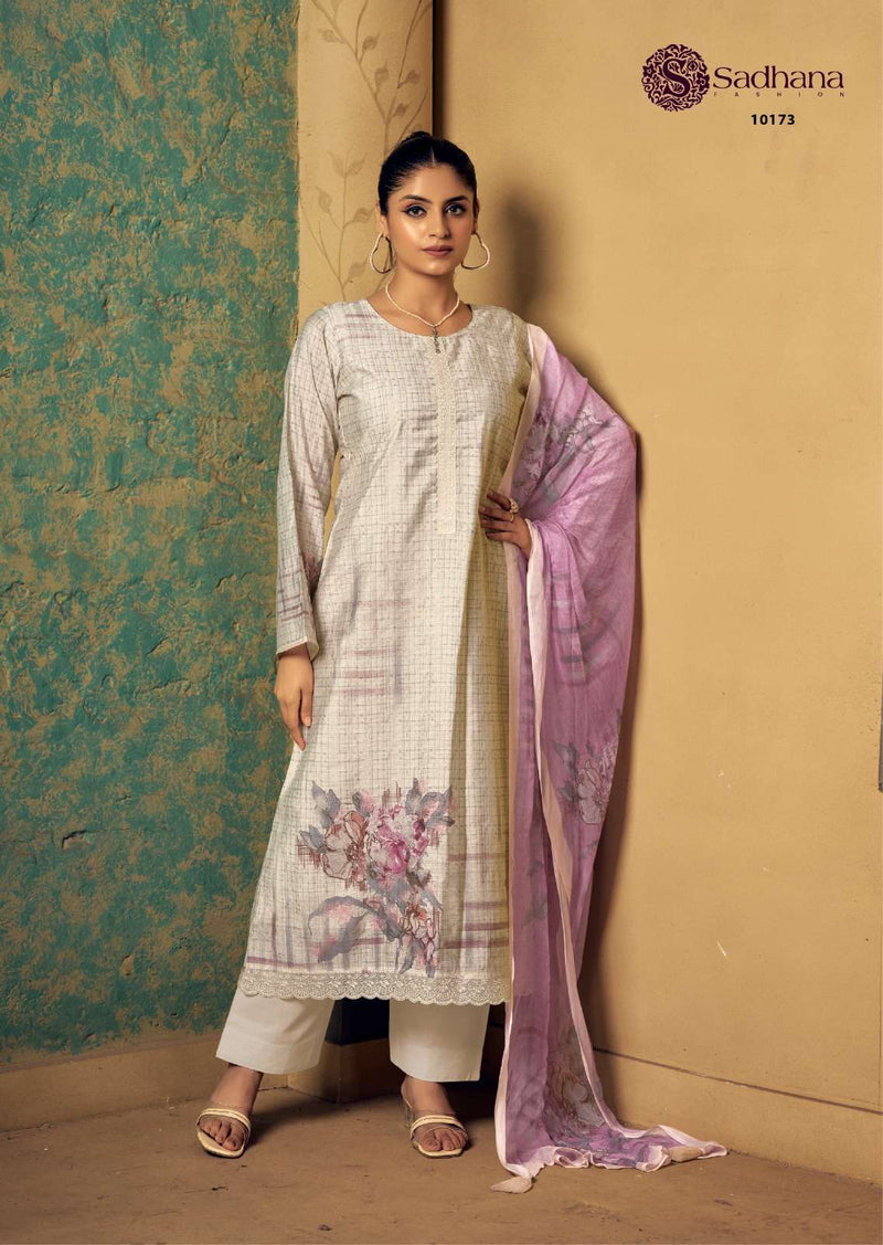 Sadhana Fashion Ahaana Musline Silk Digital Print Fancy Work Salwar Suit