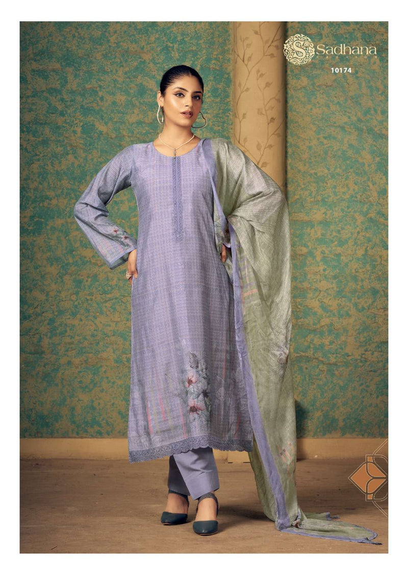 Sadhana Fashion Ahaana Musline Silk Digital Print Fancy Work Salwar Suit