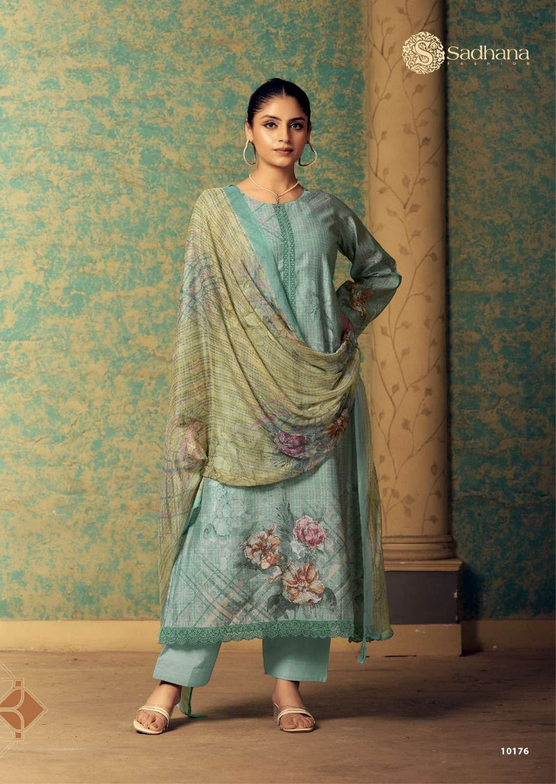 Sadhana Fashion Ahaana Musline Silk Digital Print Fancy Work Salwar Suit