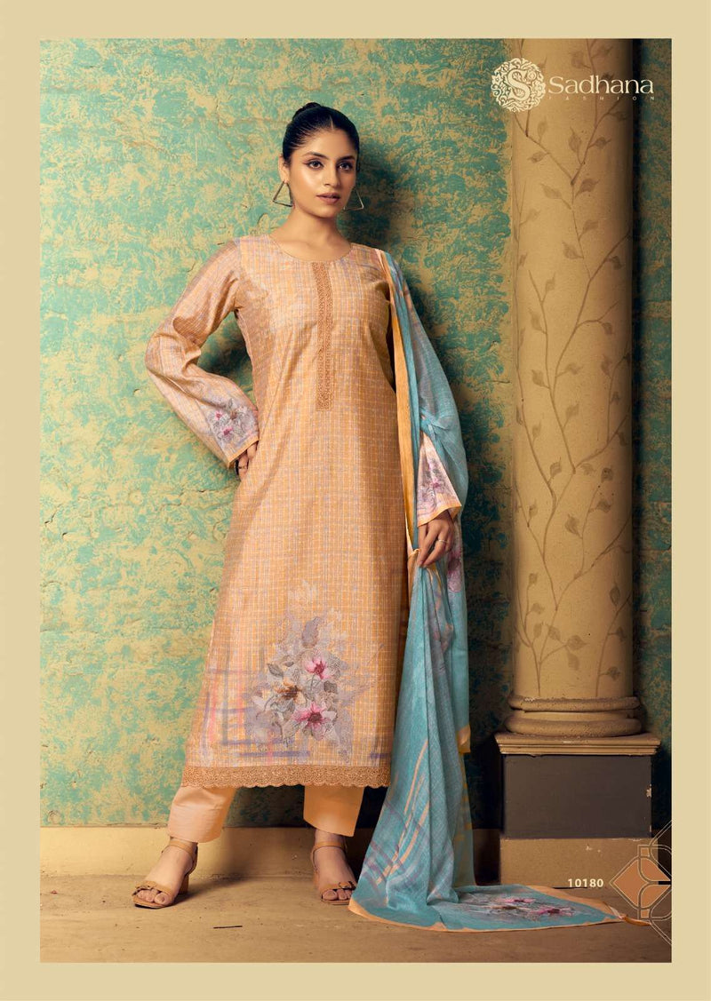 Sadhana Fashion Ahaana Musline Silk Digital Print Fancy Work Salwar Suit