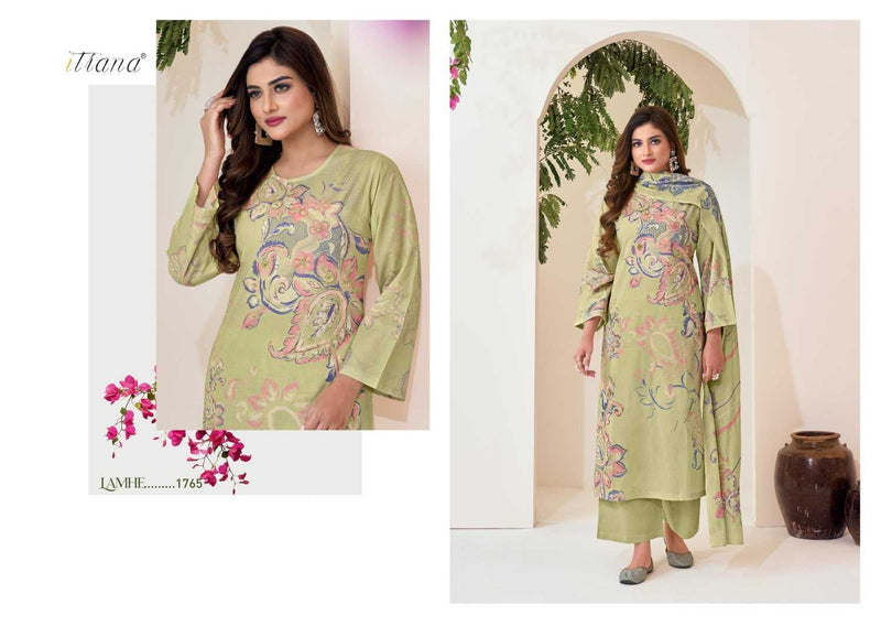 Itrana Lamhe Cotton Lawn Digital Print Heavy Designer Party Wear Suit