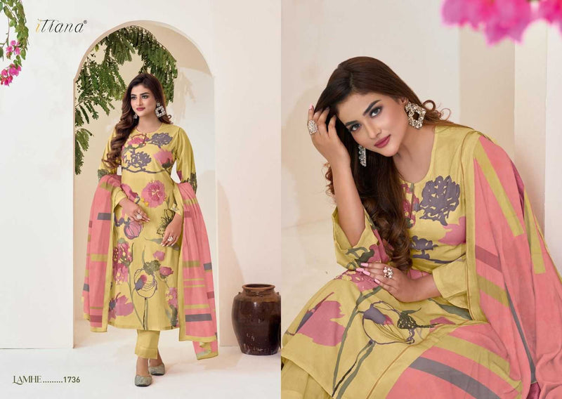 Itrana Lamhe Cotton Lawn Digital Print Heavy Designer Party Wear Suit