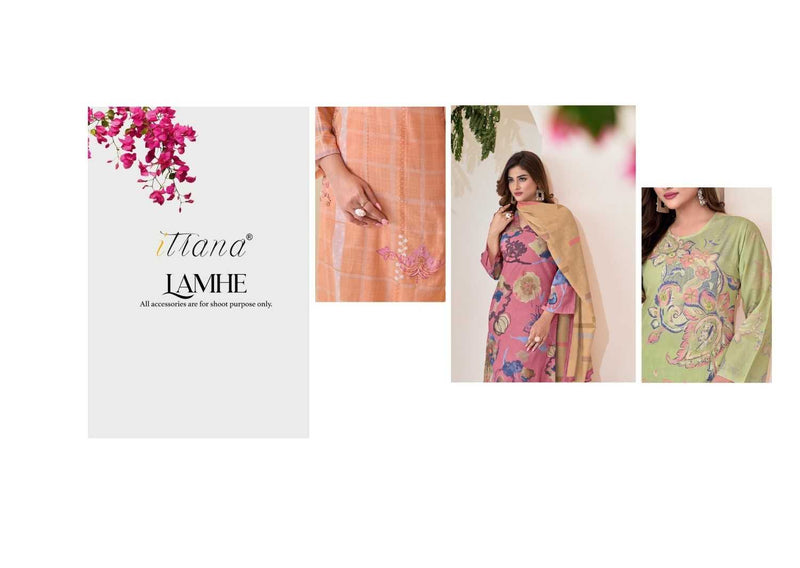 Itrana Lamhe Cotton Lawn Digital Print Heavy Designer Party Wear Suit