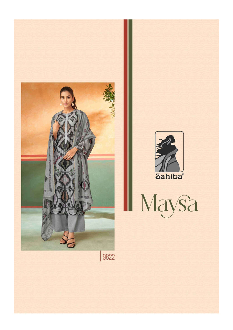 Sahiba Maysa Muslin Silk Digital Print Hand Work Salwar Suit