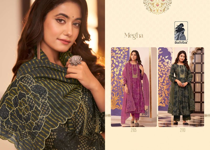 Sahiba Megha Muslin Silk Digital Print With Embroidery And Hand Work Unstitched Heavy Salwar Suit