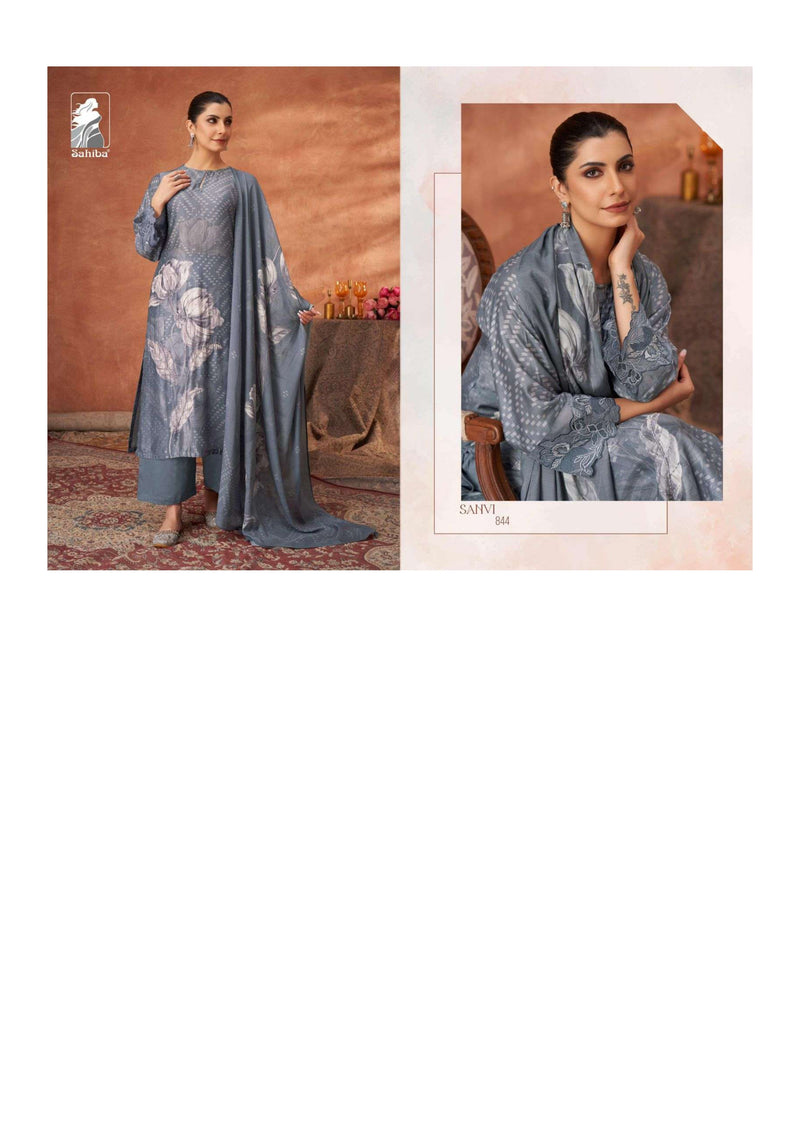 Sahiba Sanvi Muslin Silk Digital Print Fancy Salwar Suit