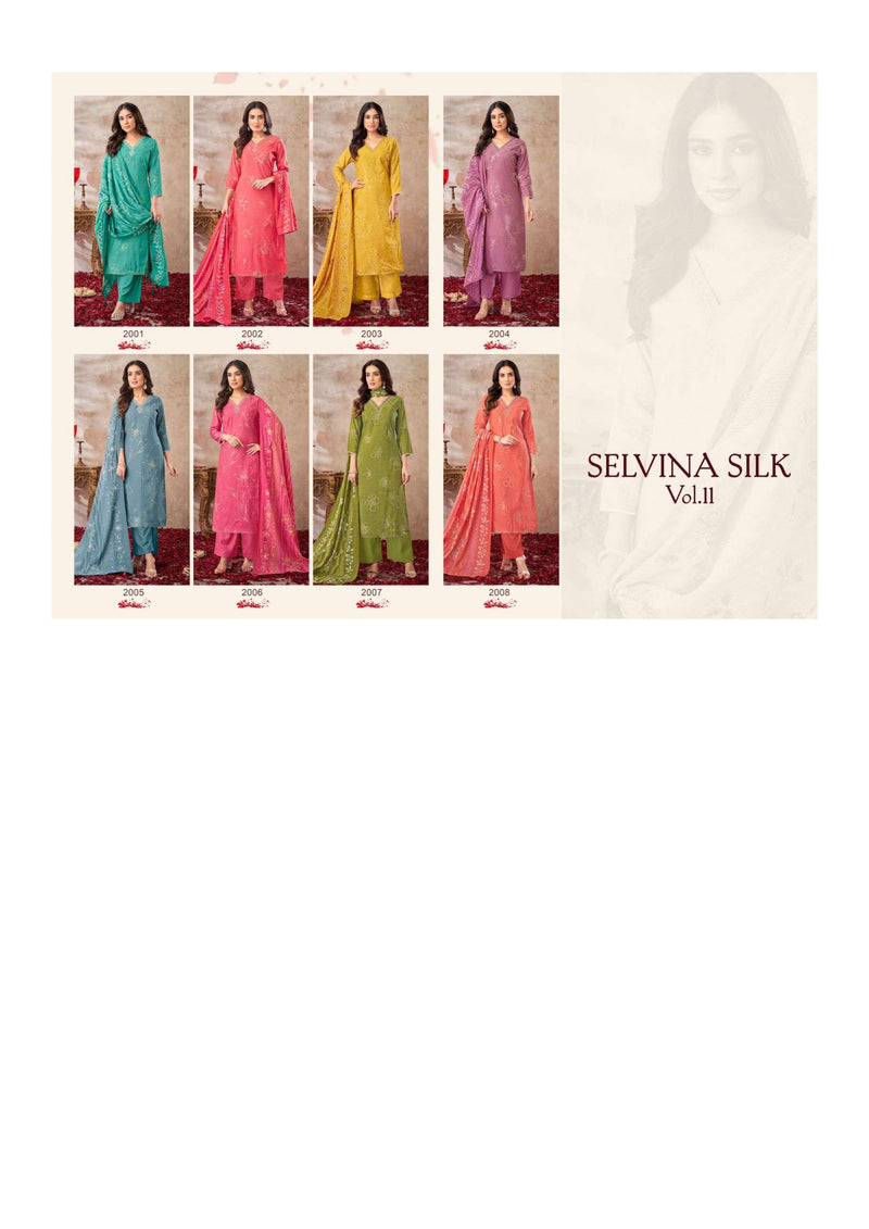 Supriya Fashion Selvina Silk Vol 11 Modal Silk Foil Print Fancy Salwar Kameez