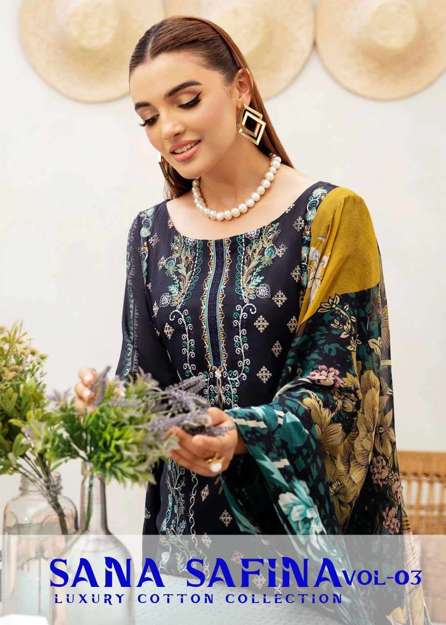 Sana Safina Luxury Cotton Collection Vol 3 Daily Wear Suit