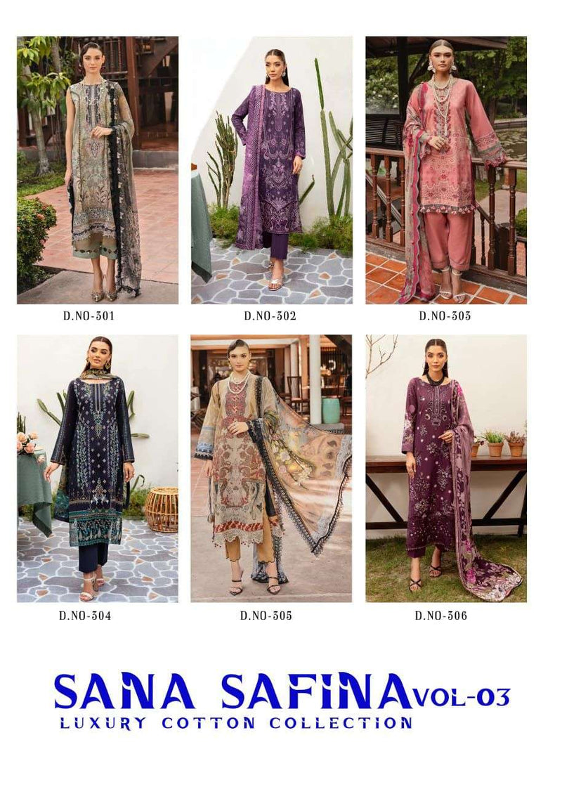 Sana Safina Luxury Cotton Collection Vol 3 Daily Wear Suit