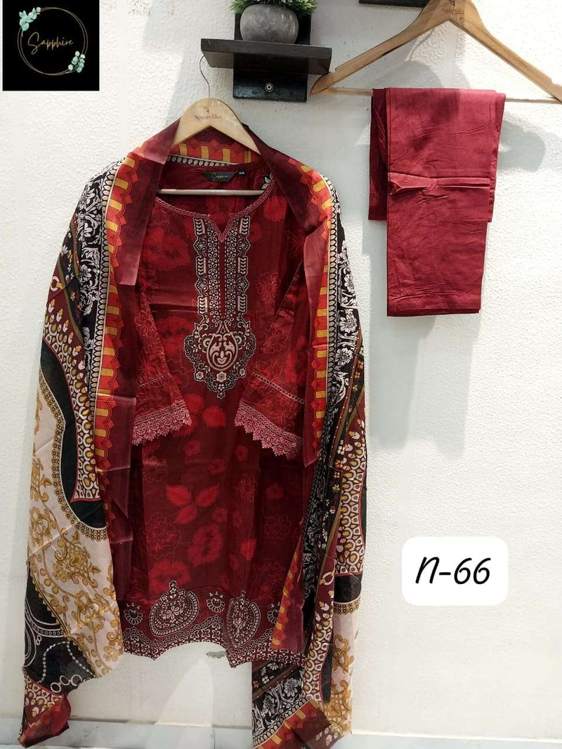 Sapphire Agha Noorain N 66 Lawn Cotton Pret Kurti