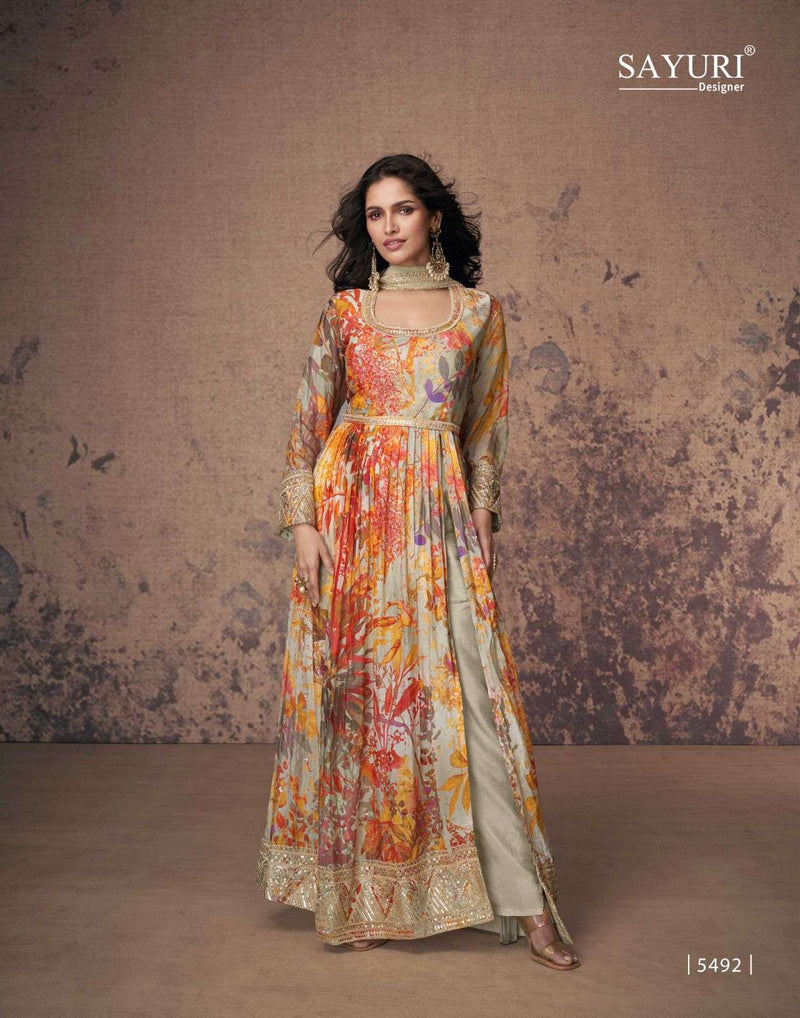 Sayuri Designer Anamika Georgette Embroidered Wedding Wear Dress Collection