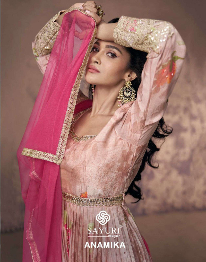 Sayuri Designer Anamika Georgette Embroidered Wedding Wear Dress Collection