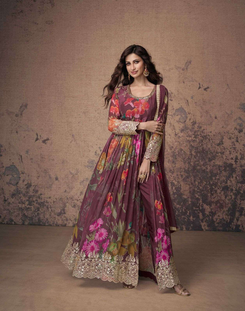 Sayuri Designer Anamika Georgette Embroidered Wedding Wear Dress Collection