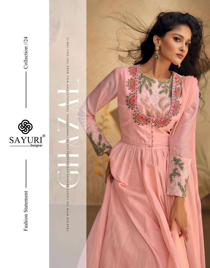 Sayuri Designer Ghazal Real Si̇lk Designer Party Wear Suit