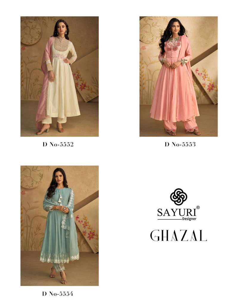 Sayuri Designer Ghazal Real Si̇lk Designer Party Wear Suit