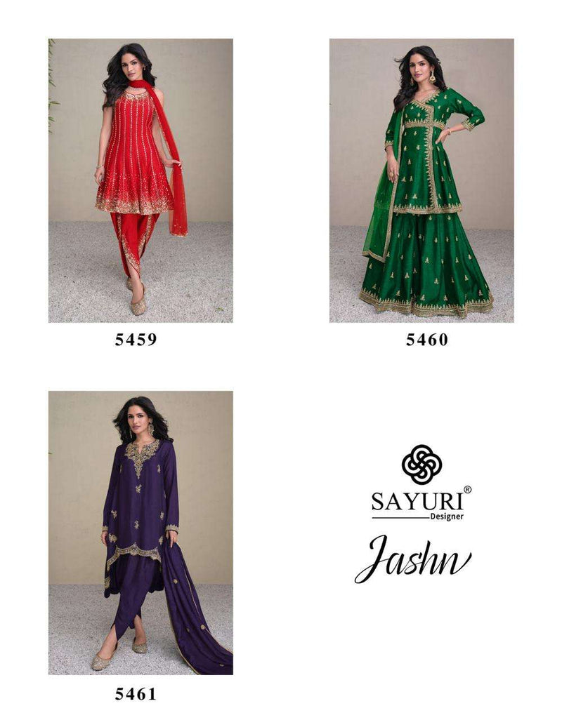 Sayuri Designer Jashn Silk Heavy Designer Wedding Wear Suit Collection